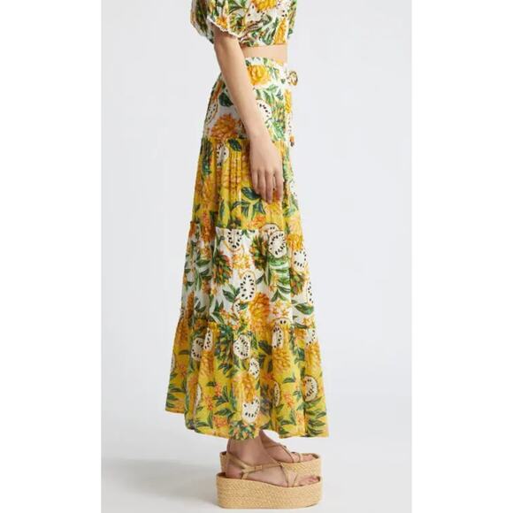 Farm Rio Biriba Print Cotton Maxi Skirt size S small - Picture 2 of 8